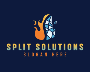 Split Fire Ice logo design