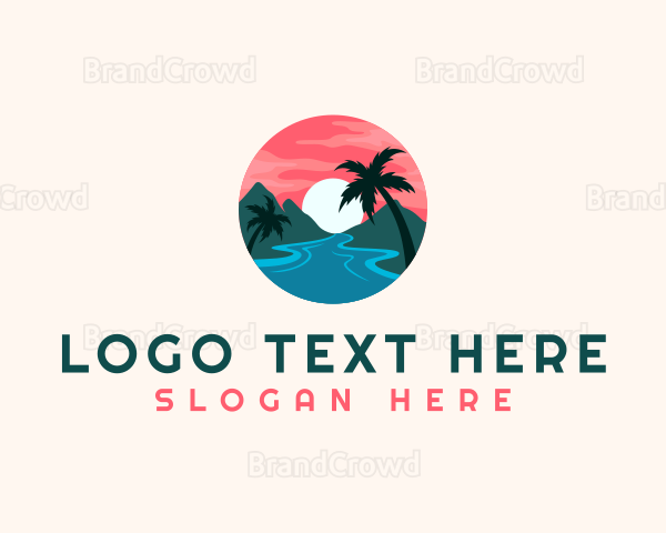 Tropical Island Resort Logo
