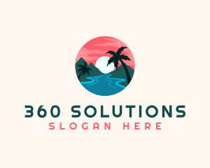 Tropical Island Resort logo design