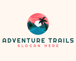 Tropical Island Resort logo design