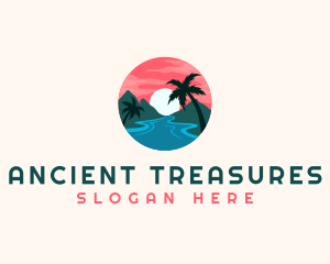 Tropical Island Resort logo design