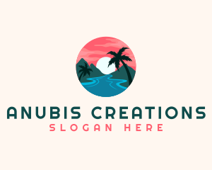 Tropical Island Resort logo design