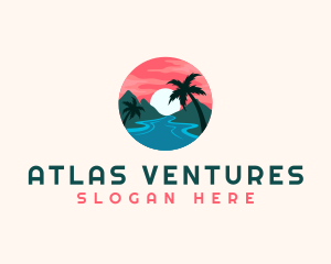 Tropical Island Resort logo design