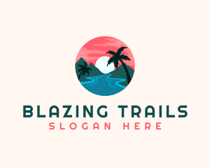 Tropical Island Resort logo design