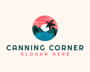 Tropical Island Resort logo design