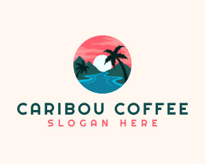 Tropical Island Resort logo design