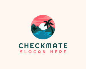 Tropical Island Resort logo design