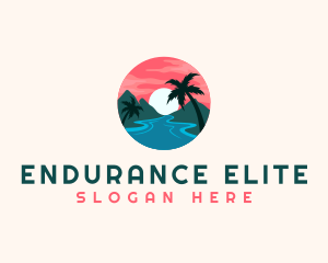 Tropical Island Resort logo design