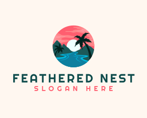 Tropical Island Resort logo design