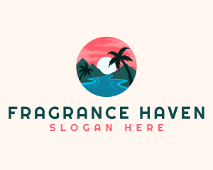 Tropical Island Resort logo design