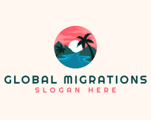 Tropical Island Resort logo design