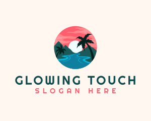 Tropical Island Resort logo design