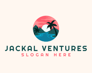 Tropical Island Resort logo design