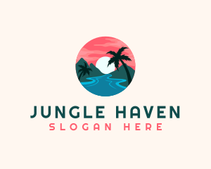 Tropical Island Resort logo design