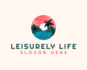 Tropical Island Resort logo design