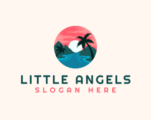 Tropical Island Resort logo design