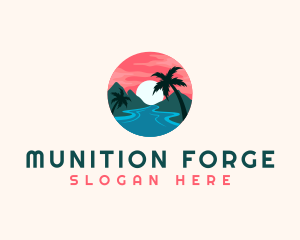 Tropical Island Resort logo design