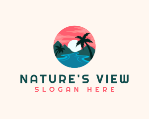 Scenic - Tropical Island Resort logo design