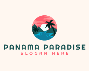 Tropical Island Resort logo design