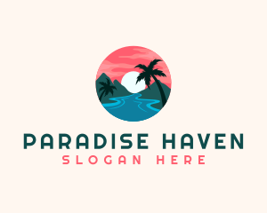 Resort - Tropical Island Resort logo design