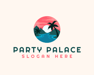 Tropical Island Resort logo design