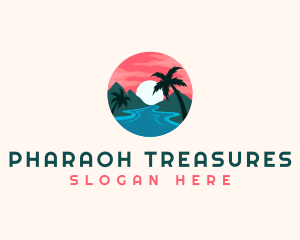 Tropical Island Resort logo design