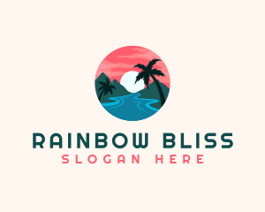 Tropical Island Resort logo design