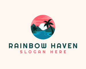 Tropical Island Resort logo design