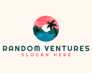 Tropical Island Resort logo design