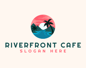 Tropical Island Resort logo design