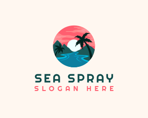 Tropical Island Resort logo design