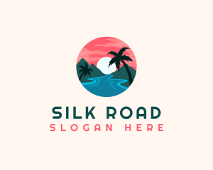 Tropical Island Resort logo design