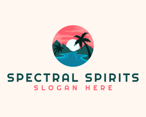 Tropical Island Resort logo design