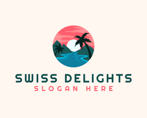 Tropical Island Resort logo design