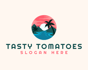 Tropical Island Resort logo design