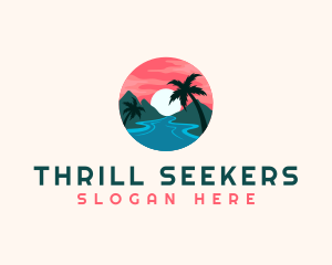 Tropical Island Resort logo design