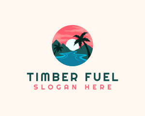 Tropical Island Resort logo design