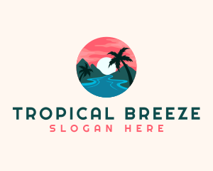 Tropical Island Resort logo design