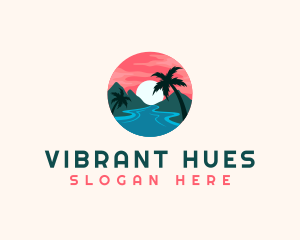 Tropical Island Resort logo design