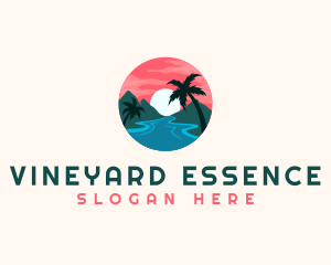 Tropical Island Resort logo design