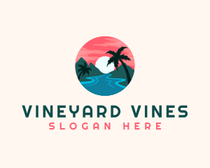 Tropical Island Resort logo design