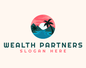 Tropical Island Resort logo design