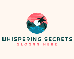 Tropical Island Resort logo design