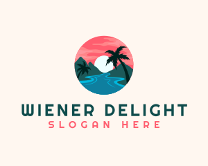 Tropical Island Resort logo design