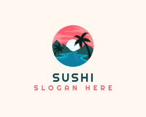 Tropical Island Resort logo design