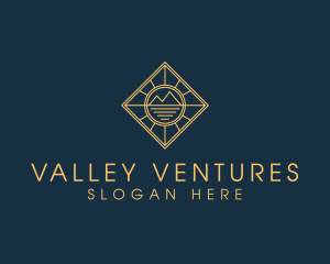 Traveler Mountain Valley logo design