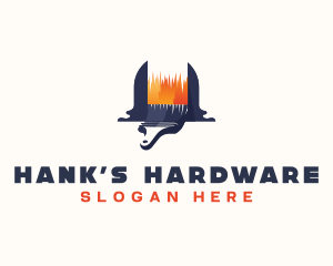 Handyman Hardware Paintbrush logo design