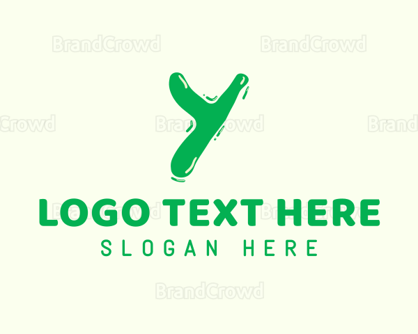 Green Liquid Letter Y Logo