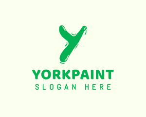 Green Liquid Letter Y logo design