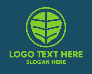 Vegan - Green Leaf  Spa logo design